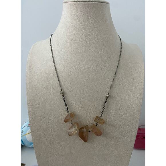 Citrine quartz crystal necklace - Picture 1 of 5